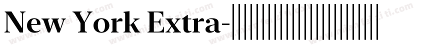 New York Extra字体转换